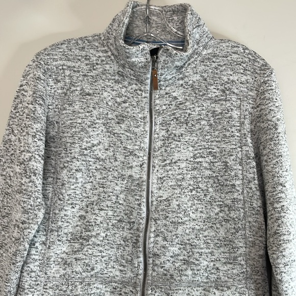 McKinley Rubin Knit Fleece Zip-Up Jacket Heather Grey High Neck Pockets M - Picture 3 of 14